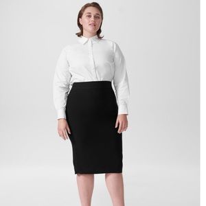 Universal Standard Lynn Luxe Twill Pencil Skirt